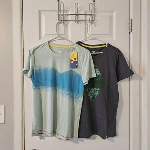 NWT- Bundle of Run for Rwanda and Run for Peru T-Shirts. Women's L.